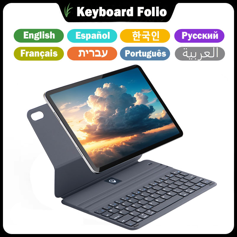 Ipad Cover Folio - Funda ultraligera con teclado mágico para