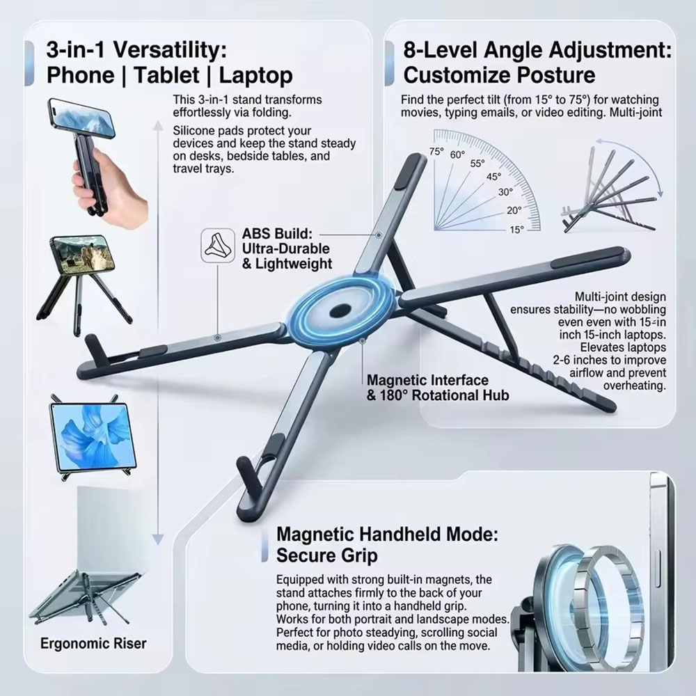 Tablet Holder Accessories - Soporte Magnético Portátil para Teléfono y